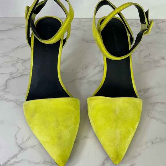 Alexander Wang Lovisa Suede Ankle Wrap Pump in Citrine 38.5 - Picture 2 of 12